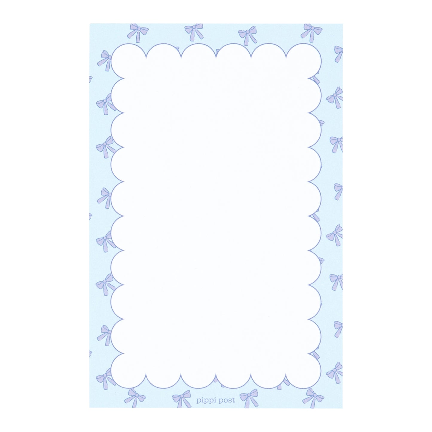 Blue Coquette 4x6 Notepad