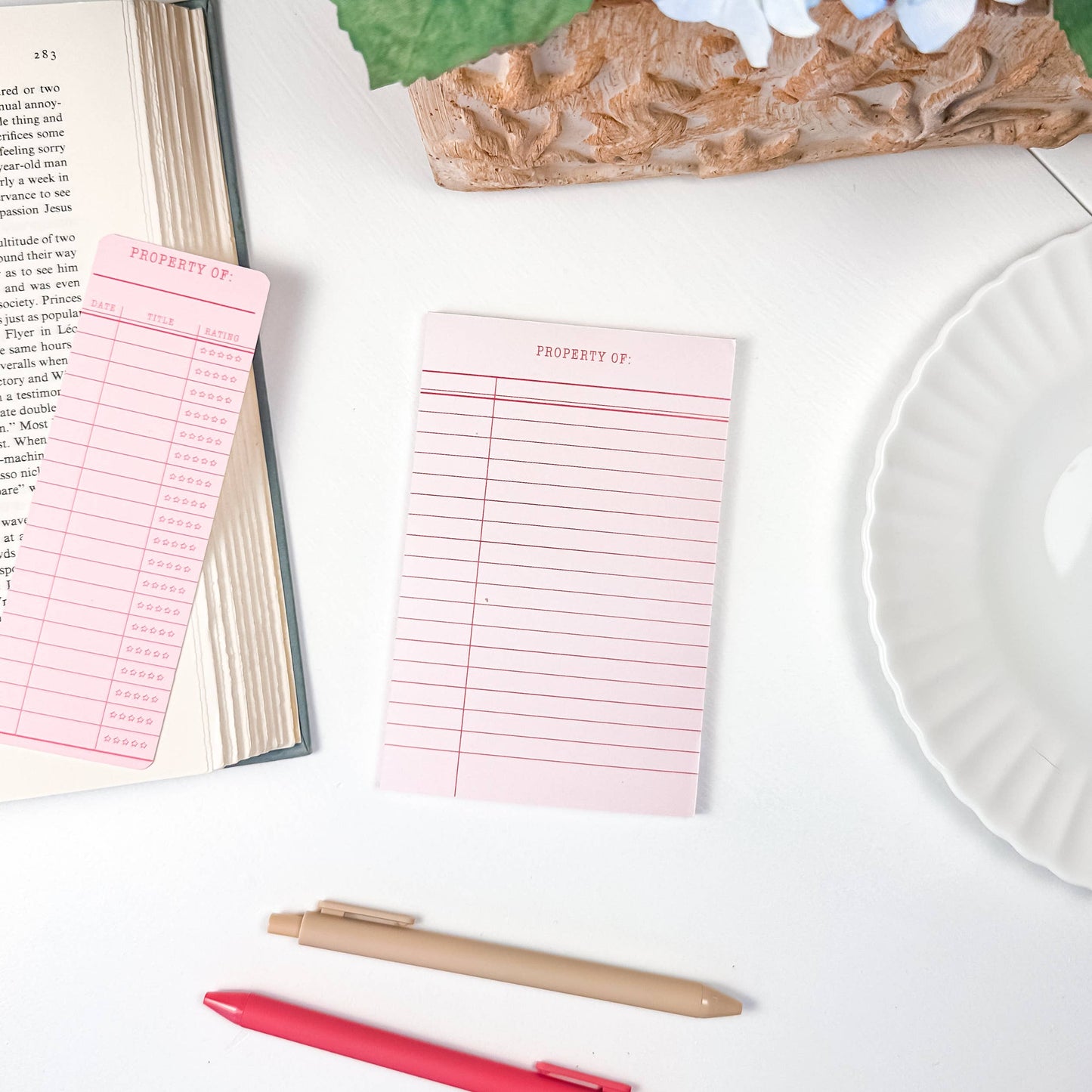 Library Card Notepad 4x6
