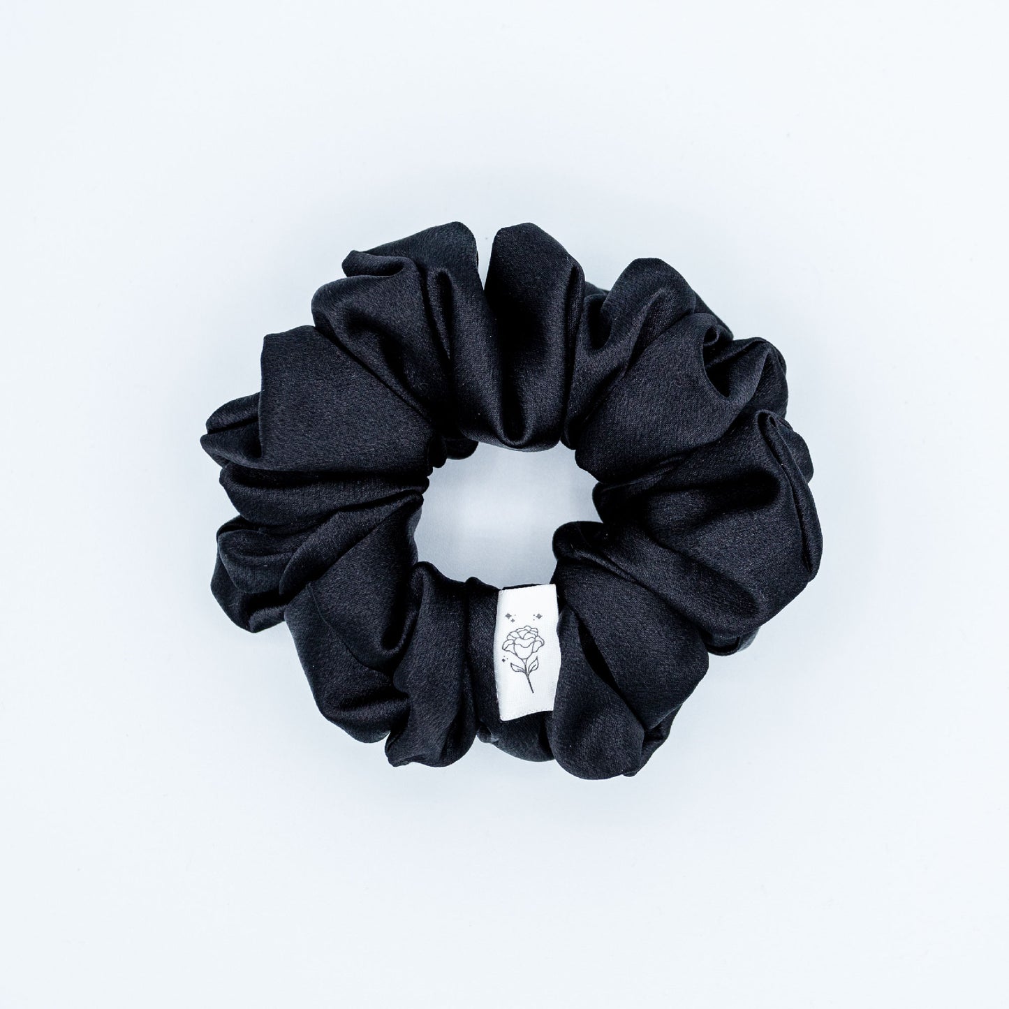 Black Satin Scrunchie