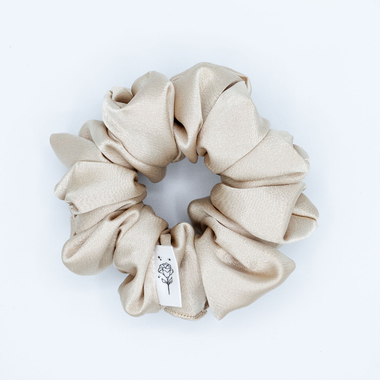 Nude Satin Scrunchie