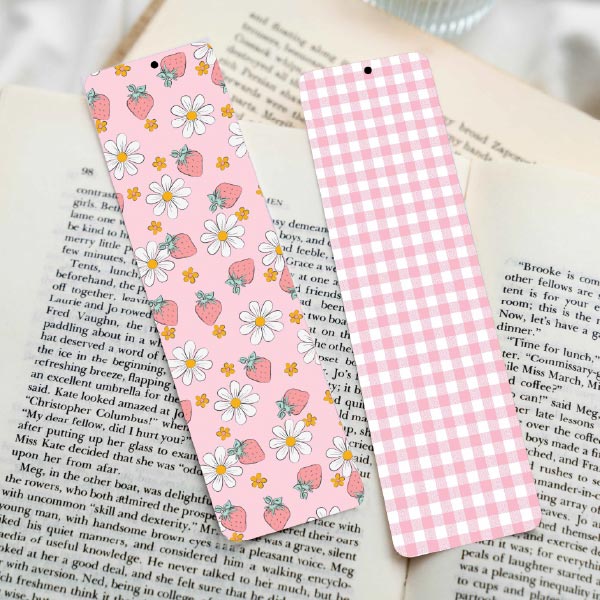 Paper Strawberries Bookmark