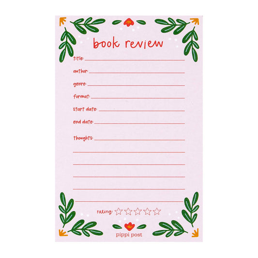 Pink Book Review 4x6 Notepad