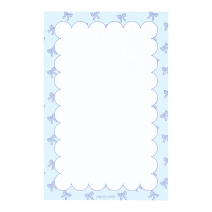 Blue Coquette 4x6 Notepad