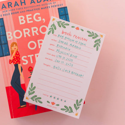 Pink Book Review 4x6 Notepad