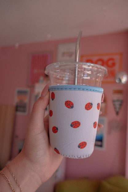 Ladybug Iced Coffee Sleeve