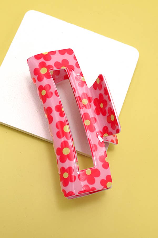 Jumbo Pink Daisy Claw Clip