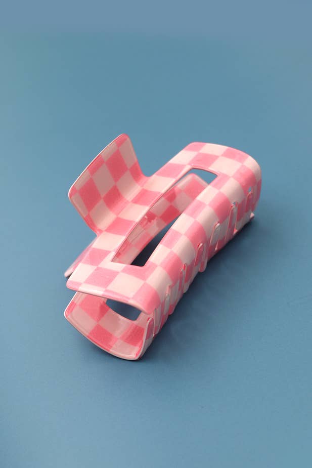 Jumbo Checkered Claw Clip