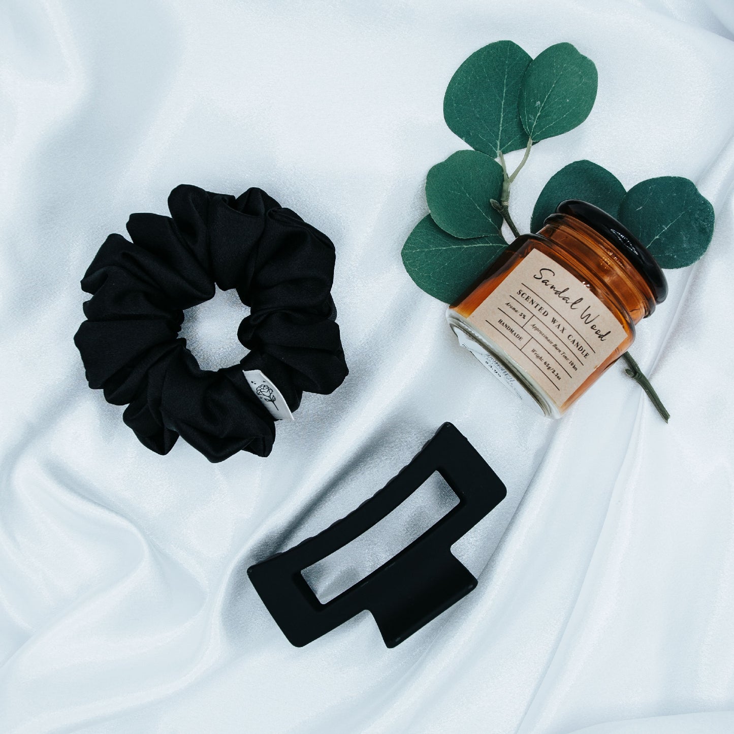 Black Satin Scrunchie