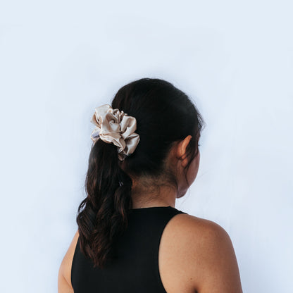Classic Nude Satin Scrunchie