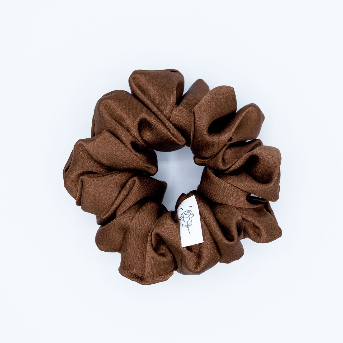 Chocolate Satin Scrunchie