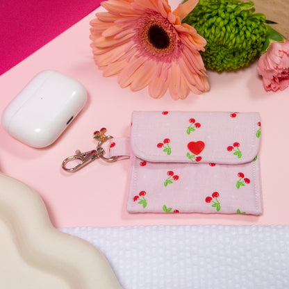 AirPod Holder - Baby Pink Cherries