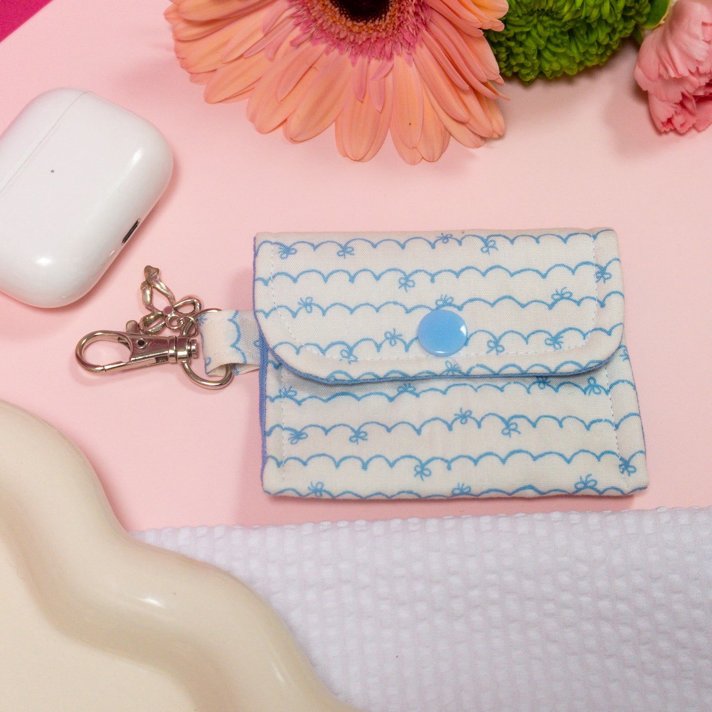 AirPod Holder - Baby Blue Bows