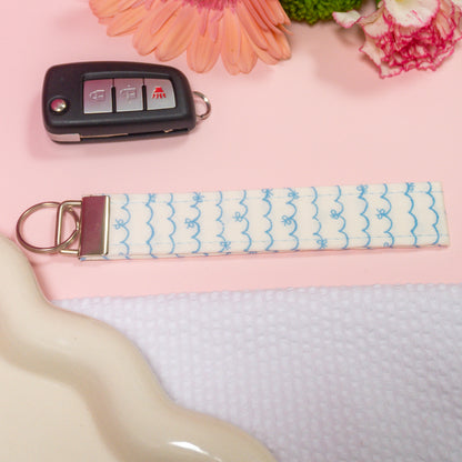 Key Fobs - Baby Blue Bows Handmade Keychain
