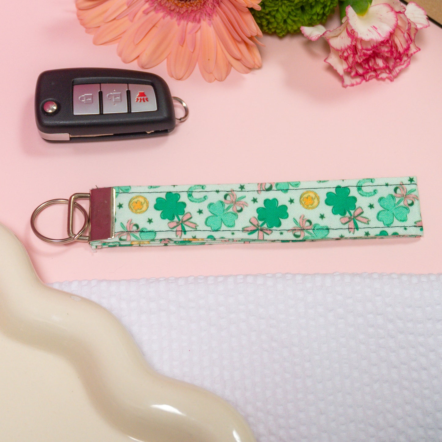 Key Fobs -Lucky Clover Handmade Keychain