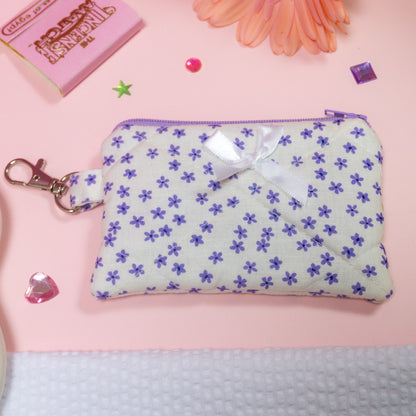 Mini Wallet - Purple Daisies