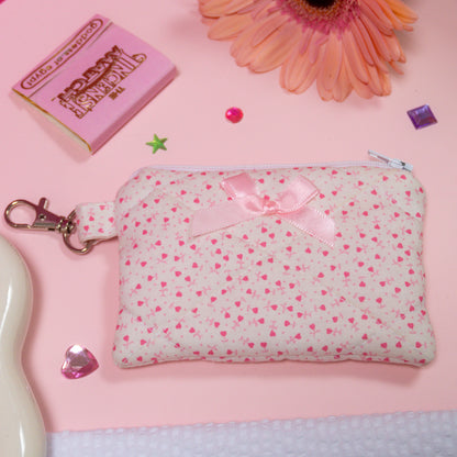 Mini Wallet - Mini Pink Hearts