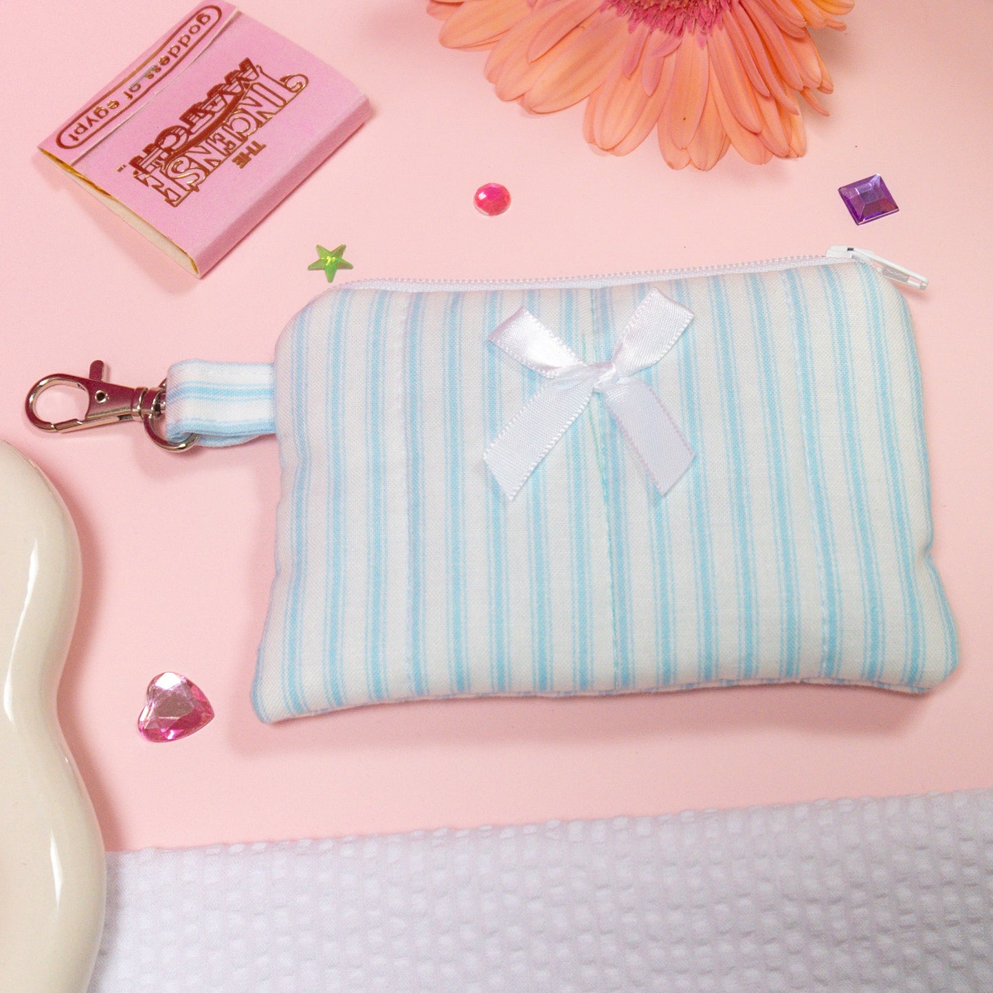 Mini Wallet - Blue Stripes