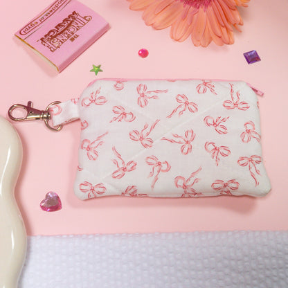 Mini Wallet - Baby Pink Bows