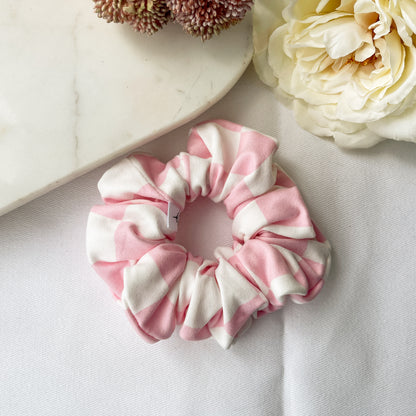 Classic Stretch Pink Check Scrunchie