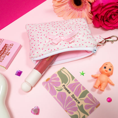 Mini Wallet - Mini Pink Hearts