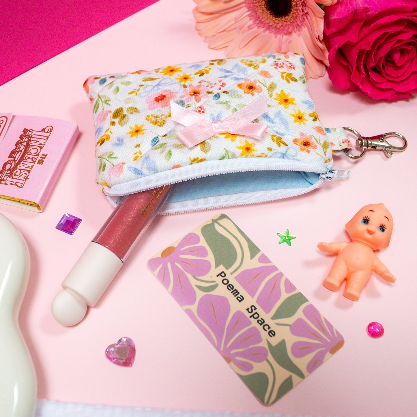 Mini Wallet - Floral Bows