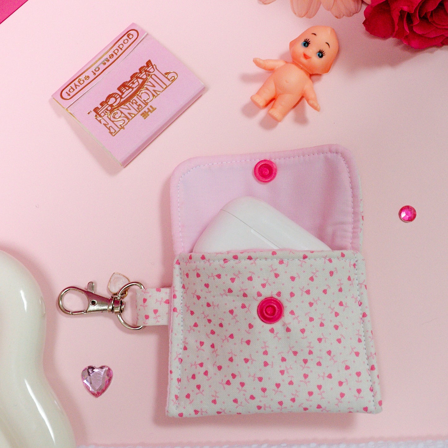 AirPod Holder - Mini Pink Hearts