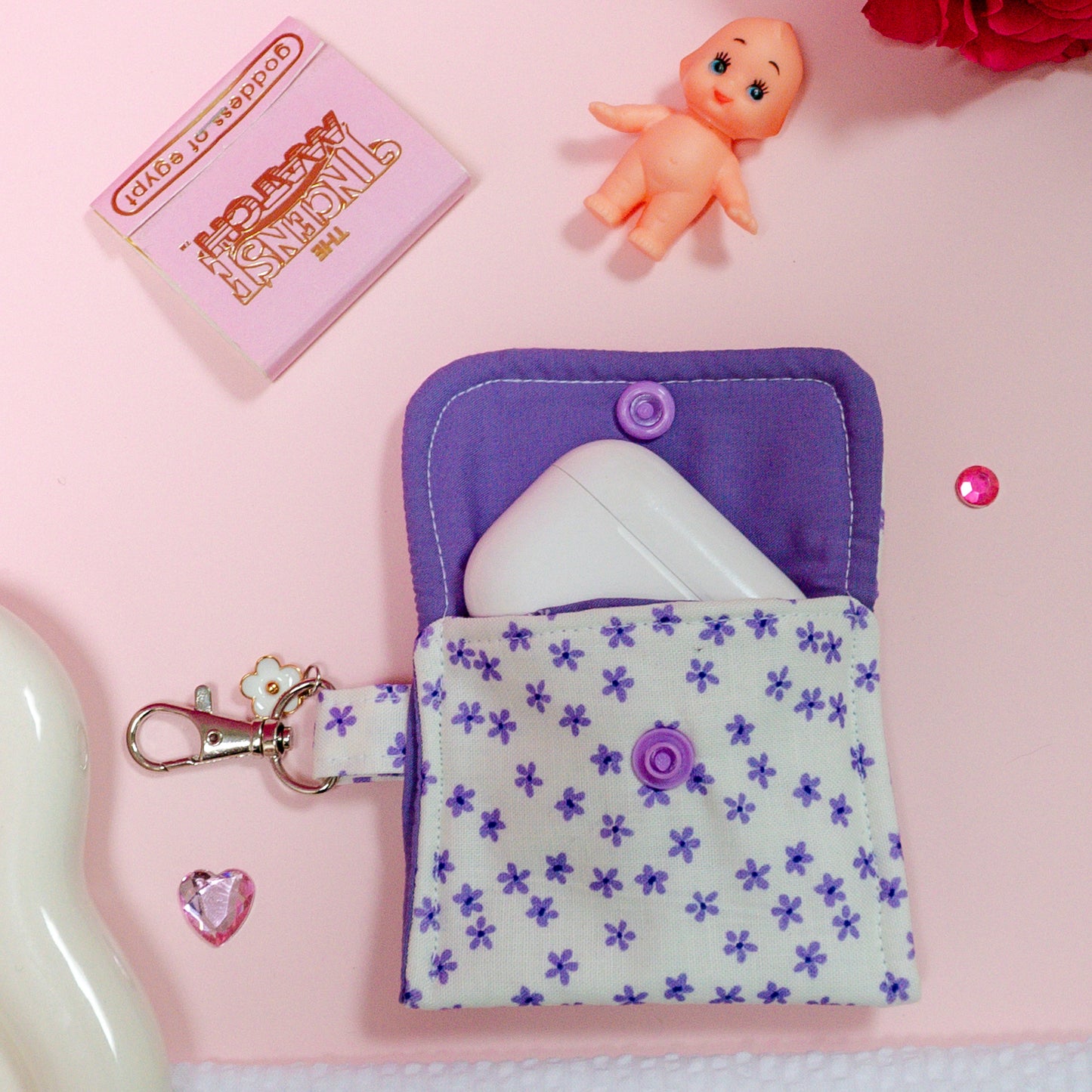 AirPod Holder - Purple Daisies