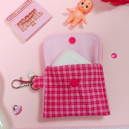 AirPod Holder - Hot Pink Gingham
