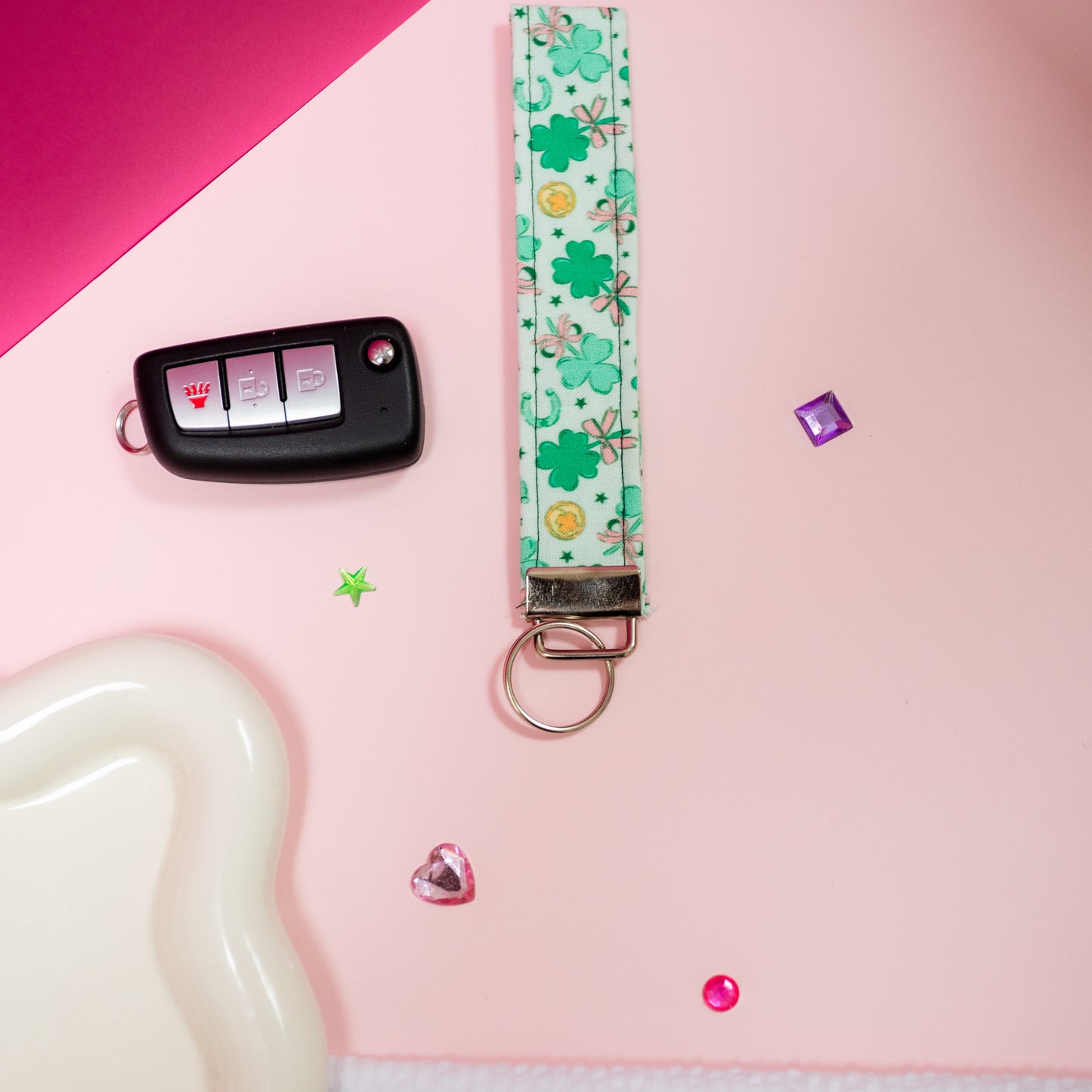 Key Fobs -Lucky Clover Handmade Keychain