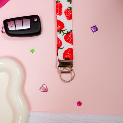 Key Fobs - Strawberry Handmade Keychain