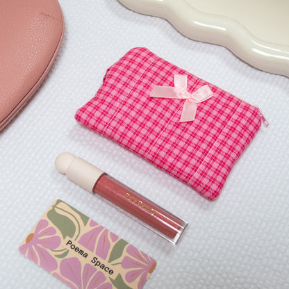 Mini Wallet - Hot Pink Gingham