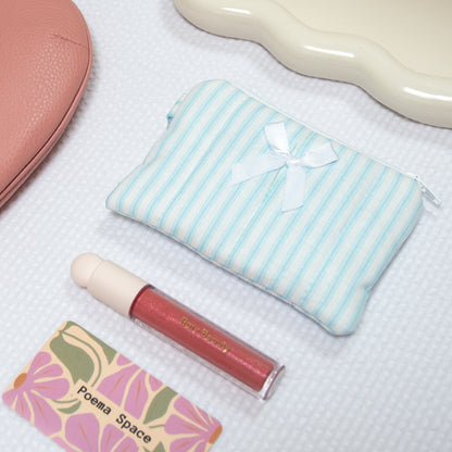 Mini Wallet - Blue Stripes