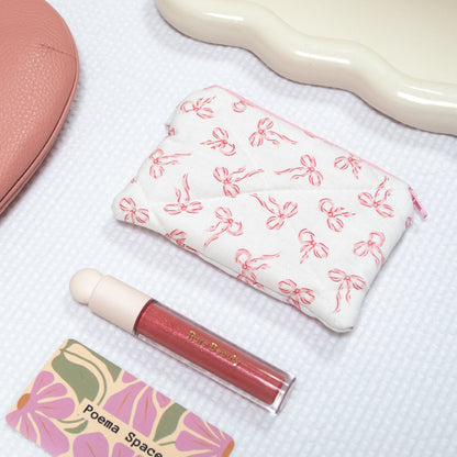 Mini Wallet - Baby Pink Bows