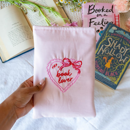 Embroidered Book Sleeve - Book Lover