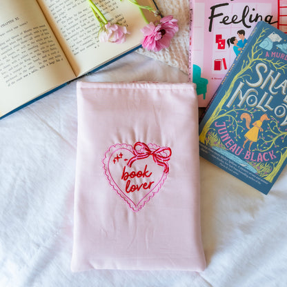 Embroidered Book Sleeve - Book Lover