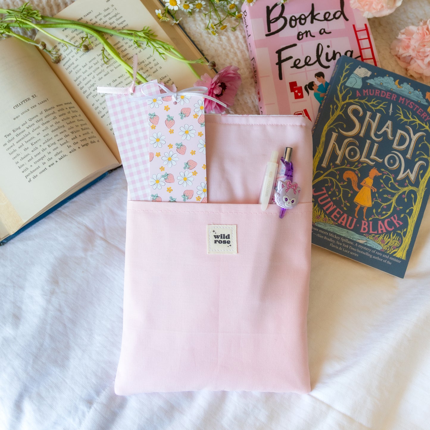 Embroidered Book Sleeve - Book Lover