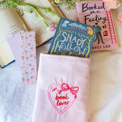 Embroidered Book Sleeve - Book Lover