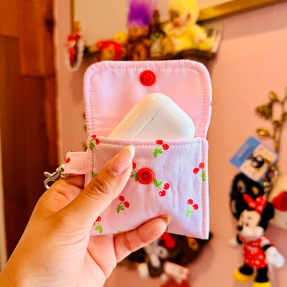 AirPod Holder - Baby Pink Cherries