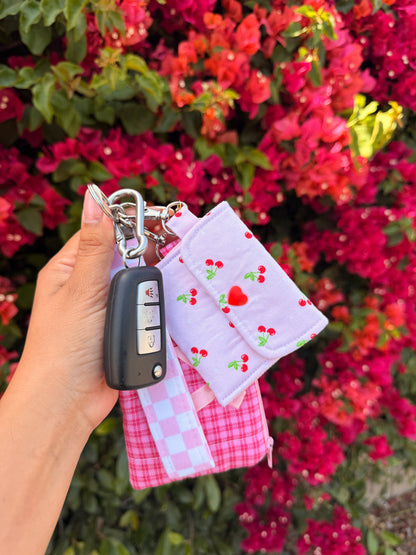 AirPod Holder - Baby Pink Cherries