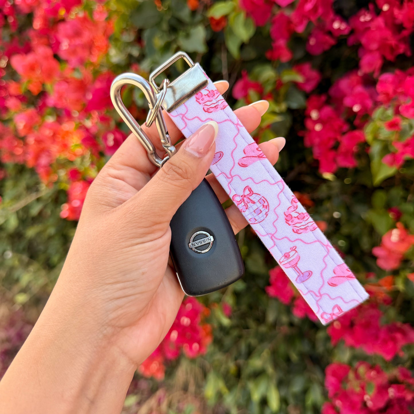 Key Fobs -Disco Cow Girl Handmade Keychain