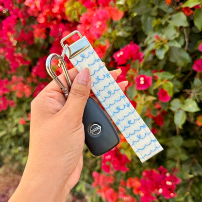Key Fobs - Baby Blue Bows Handmade Keychain