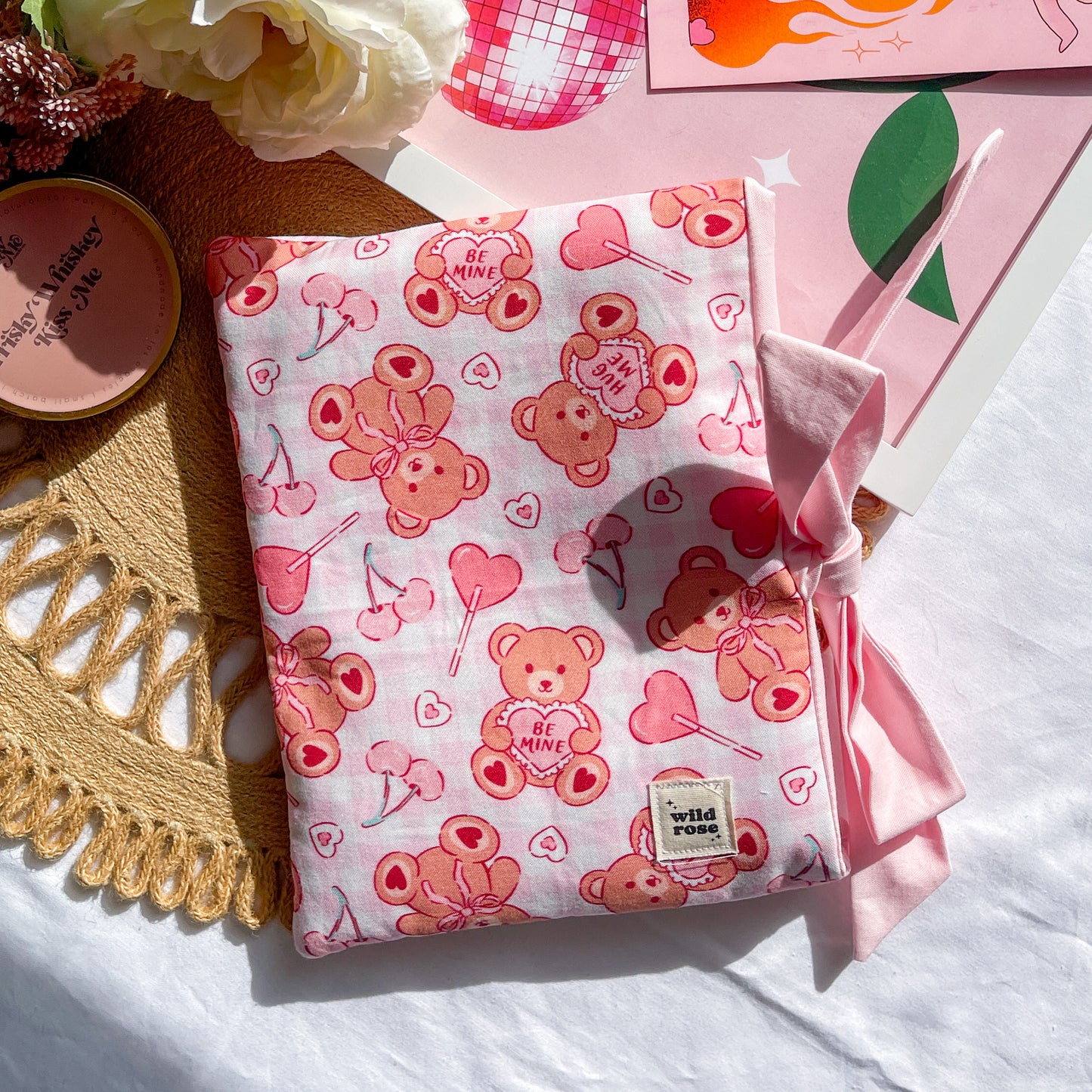 Bow Teddy Bears Book Sleeve
