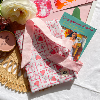 Bow Strawberries and Bows Book Sleeve