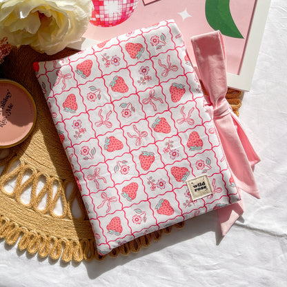 Bow Strawberries and Bows Book Sleeve