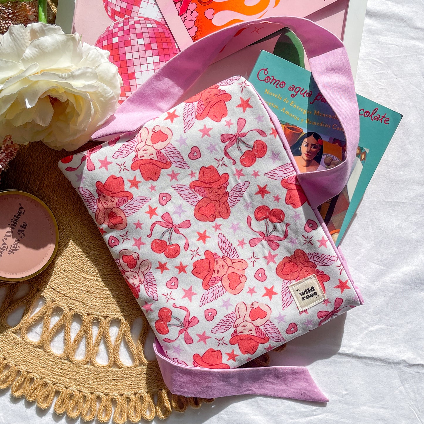 Bow Angels and Cherries Book Sleeve