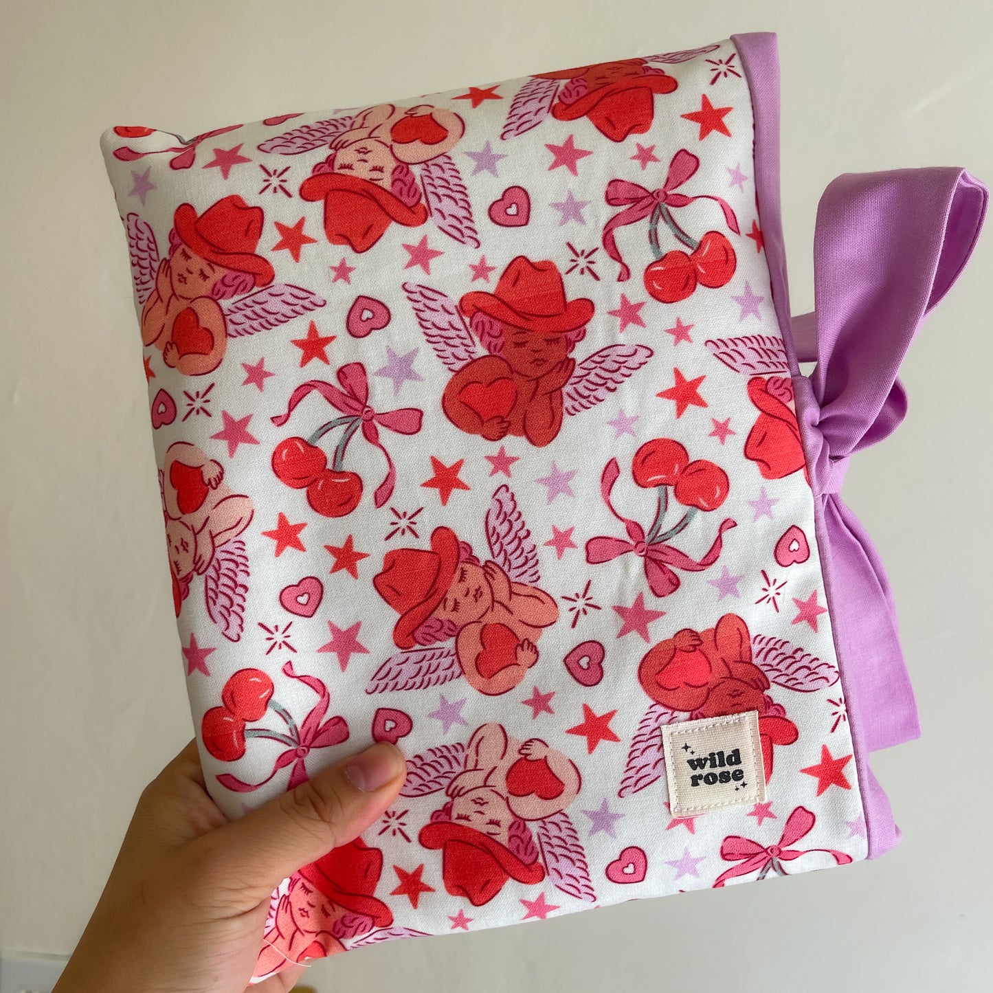 Bow Angels and Cherries Book Sleeve