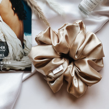 XXL Nude Satin Scrunchie