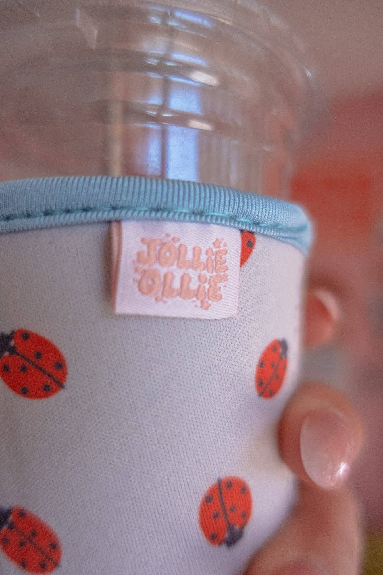 Ladybug Iced Coffee Sleeve