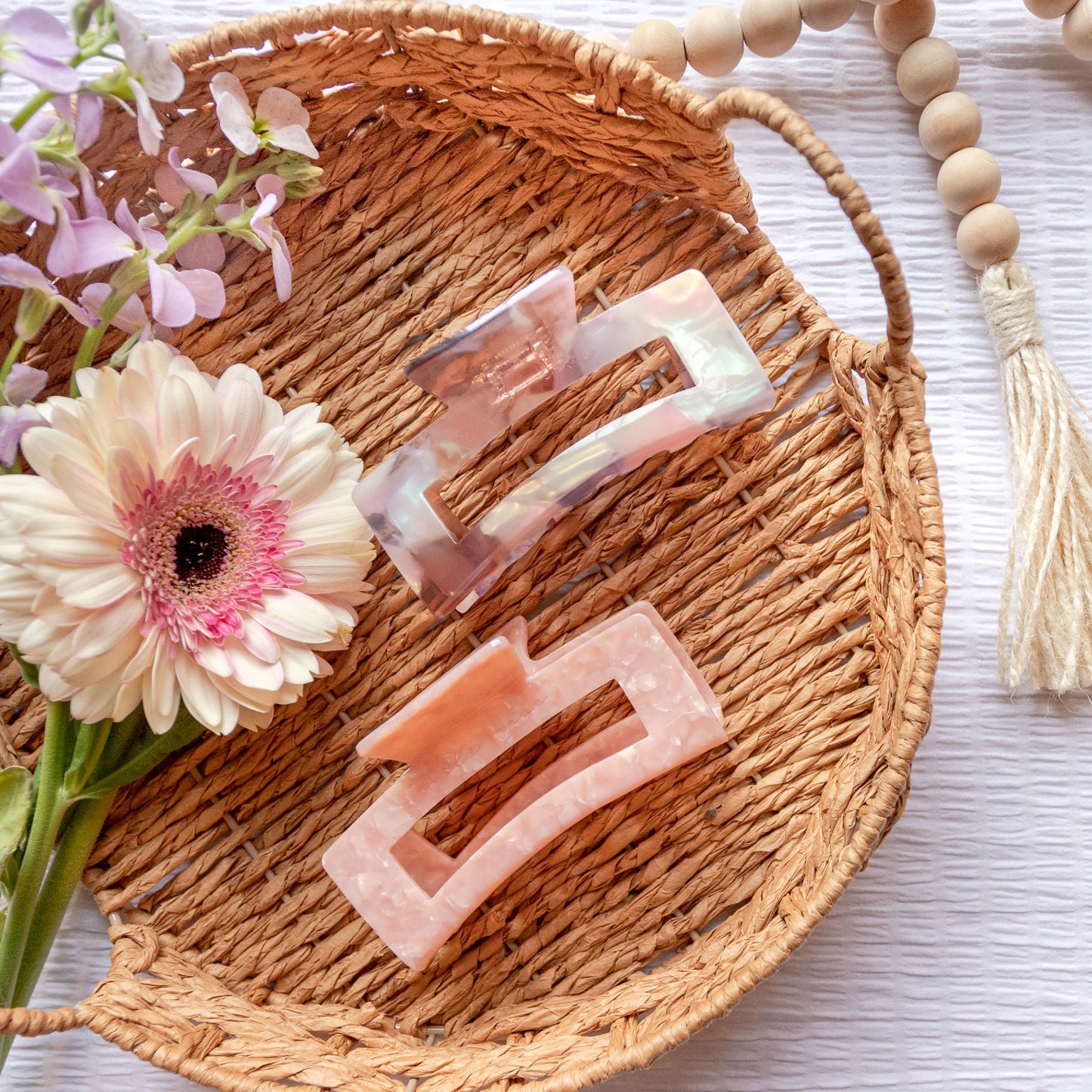 Pink Jelly Claw Clip